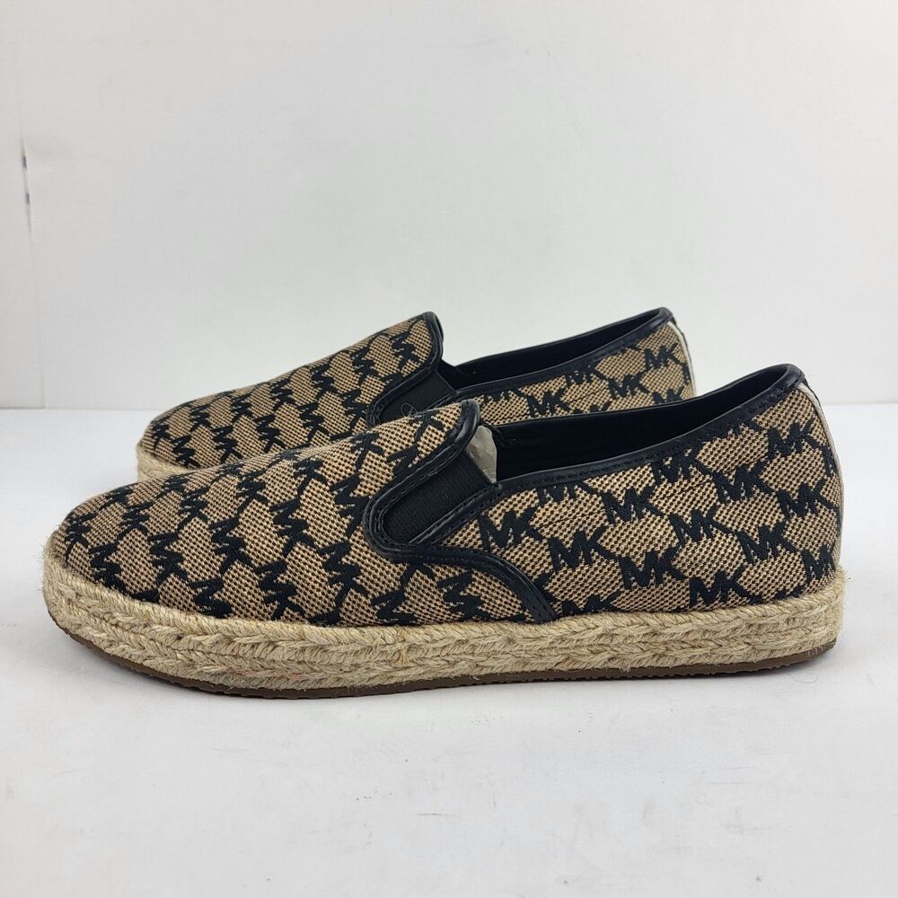 MICHAEL KORS Lenny Logo Jacquard Slip-On Espadrille Size 7M - Picture 2 of 10